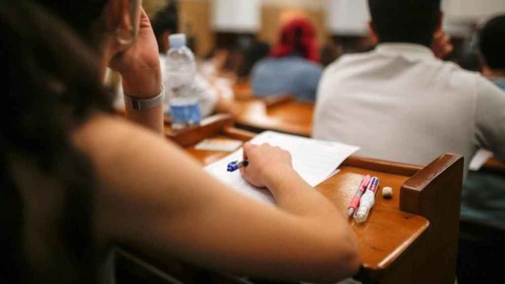 Imagen de archivo de un examen de Selectividad.