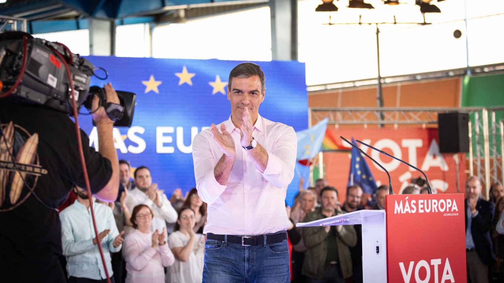 Pedro Sánchez, en un mitin del PSOE en Gijón el pasado lunes.