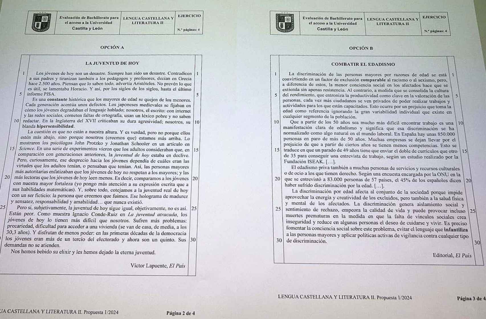 BUENA 1. Primera parte del examen de Lengua y Literatura
