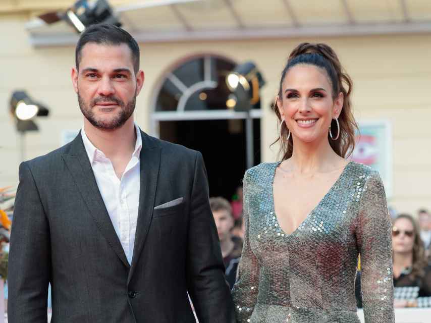 Nuria Fergó y Juan Pablo Lauro, en el Festival de Málaga, en marzo de 2023.