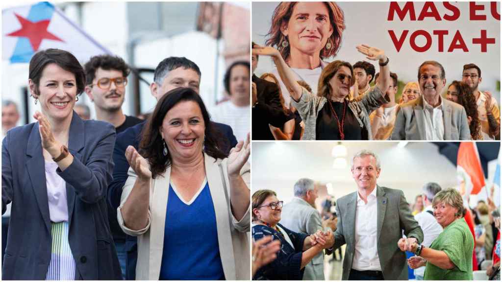 Actos de campaña del PP en Vigo y del BNG en Soutomaior.