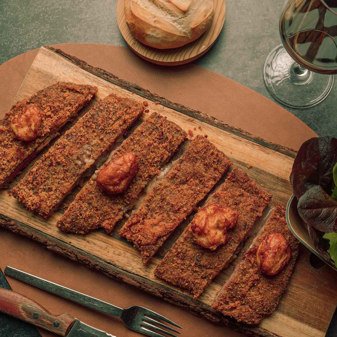 Uno de los cachopos de Rioluz Gastronomía.