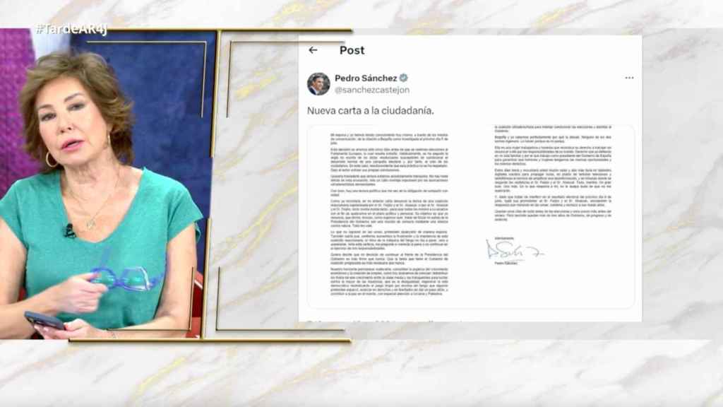 Ana Rosa Quintana en 'TardeAR'.