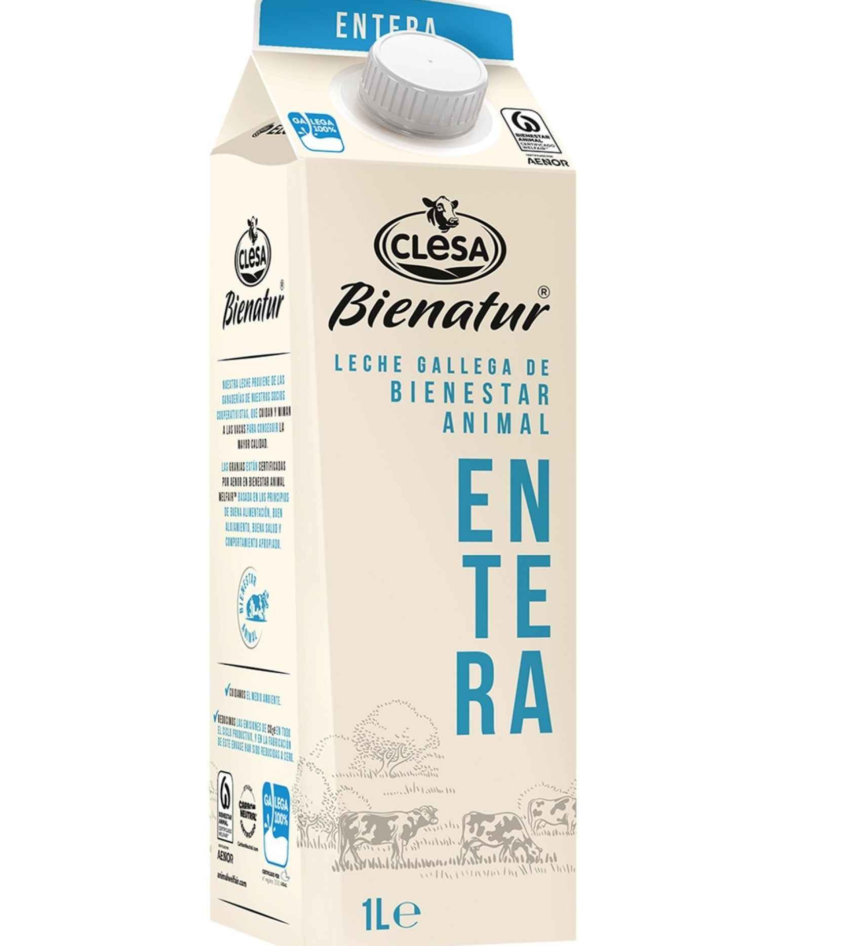 Leche Clesa entera.
