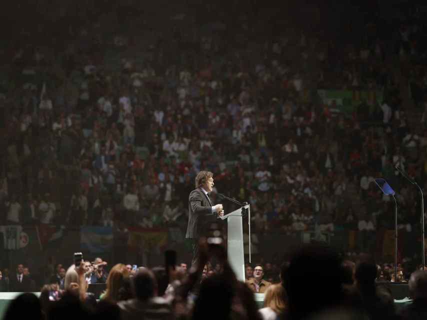 Javier Milei, presidente de Argentina, en la convención política de Vox.