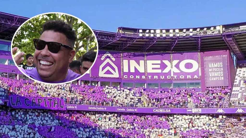 Ronaldo y un cartel de Inexo en Zorrilla