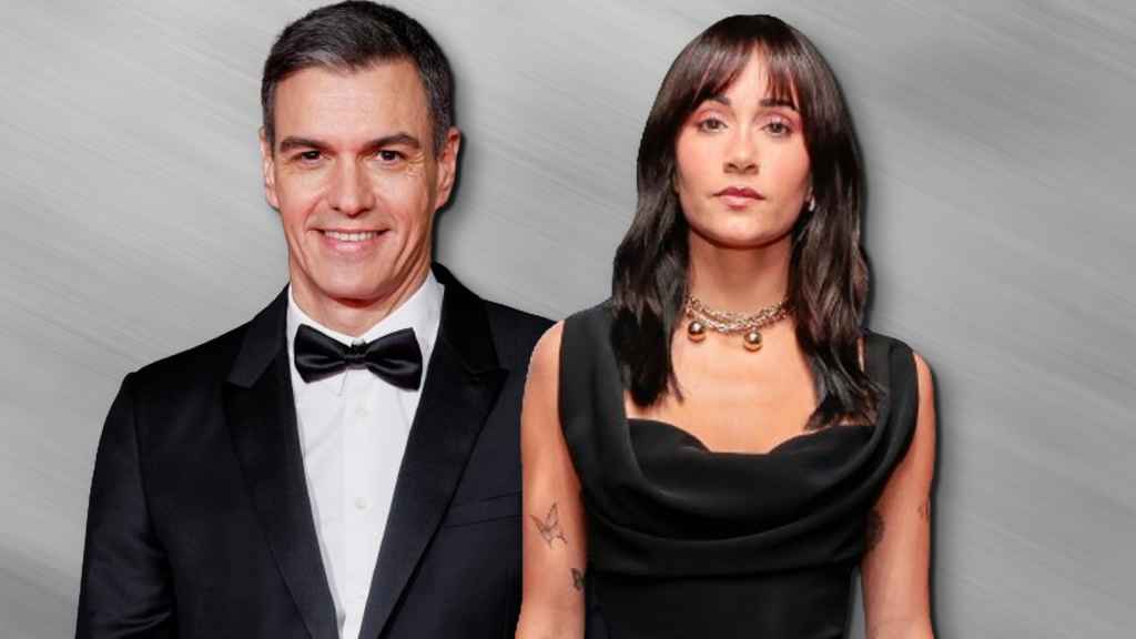 Aitana y Pedro Sánchez en un fotomontaje de JALEOS.