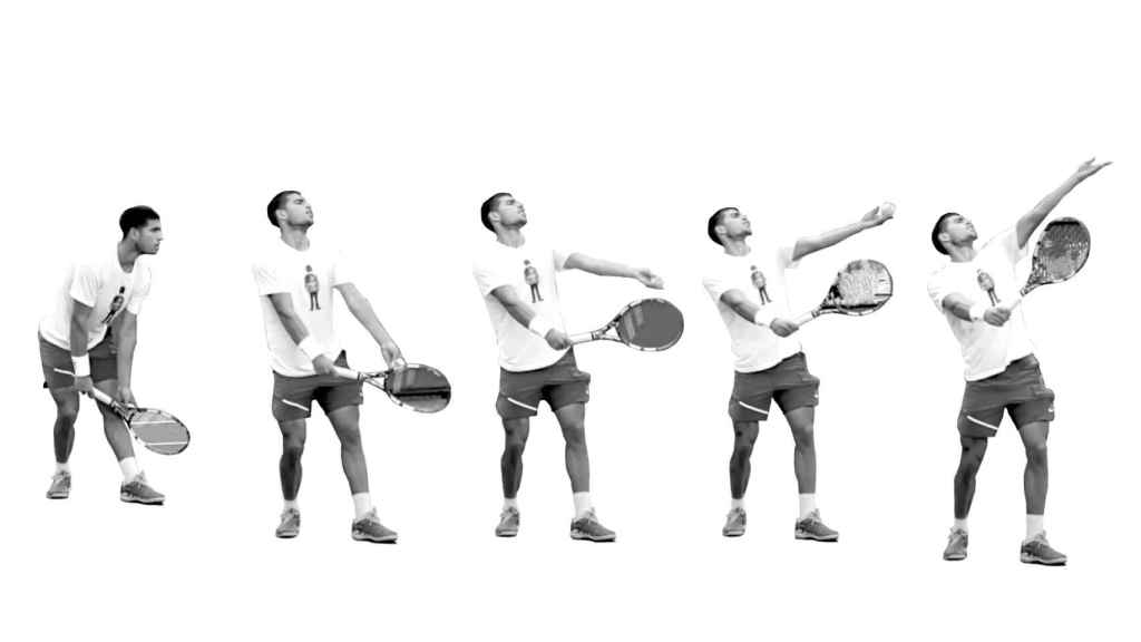 Técnica de saque de Carlos Alcaraz (2022)