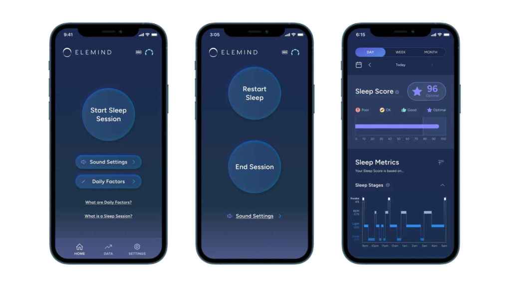 La aplicación de Elemind.