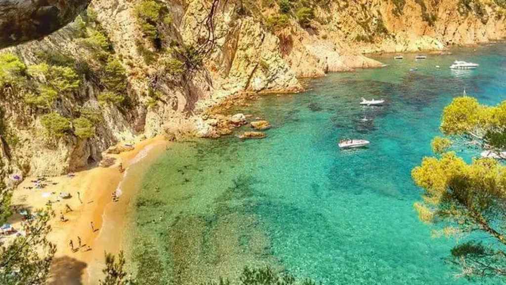 Vista aérea de Cala Futadera, en Tossa de Mar.