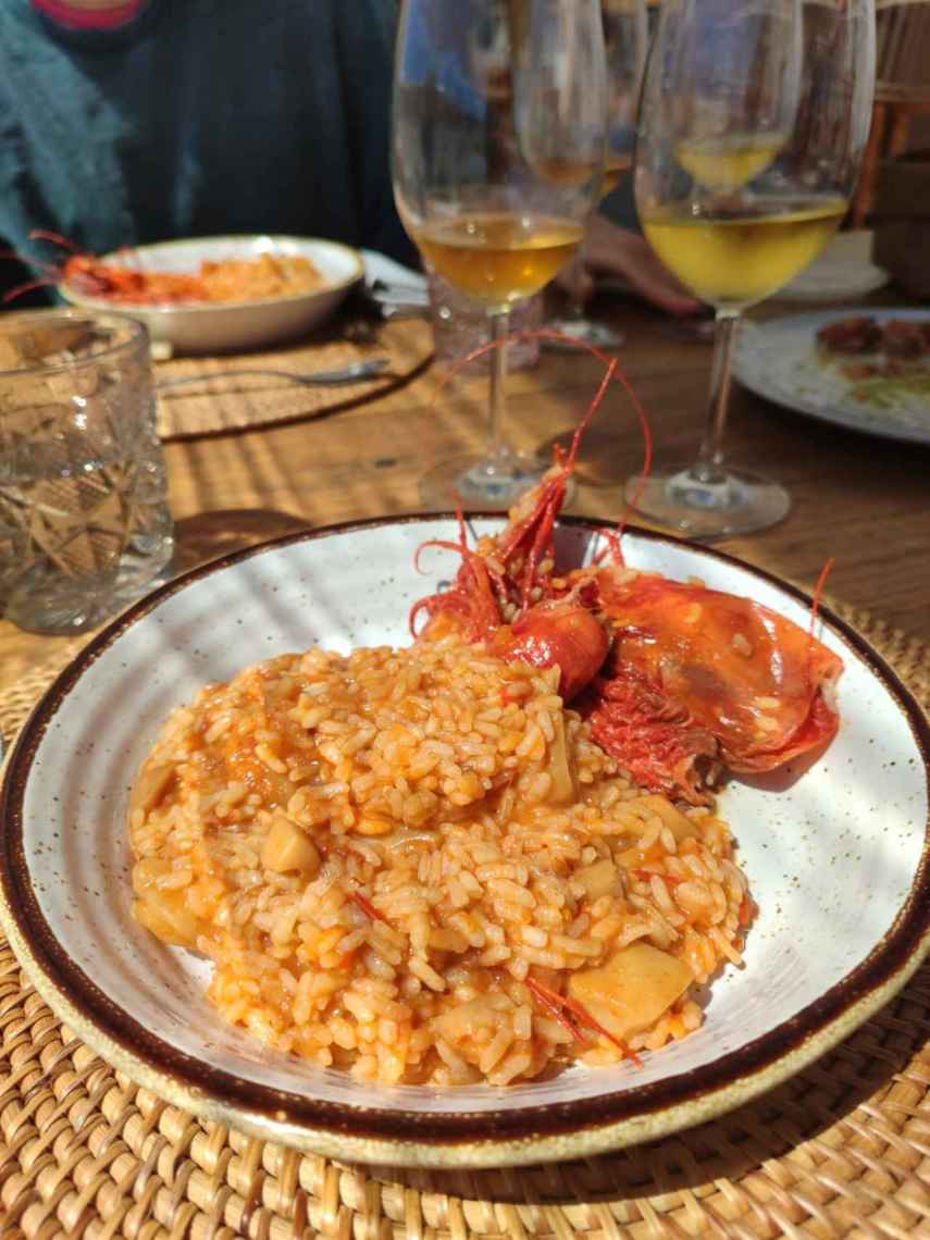 Arroz meloso de carabineros.