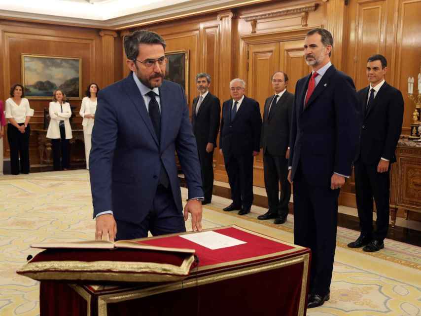 Máximo Huerta el día de su nombramiento en 2018.