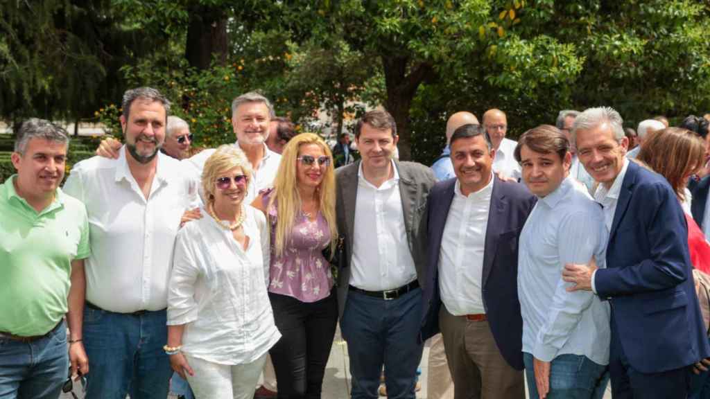 El presidente de la Junta y del PPCyL, Alfonso Fernández Mañueco, durante el acto en Ávila, este jueves