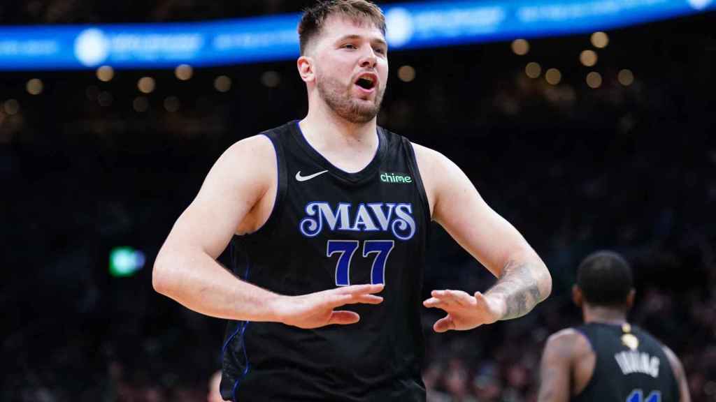 Doncic, en el partido ante los Celtics.