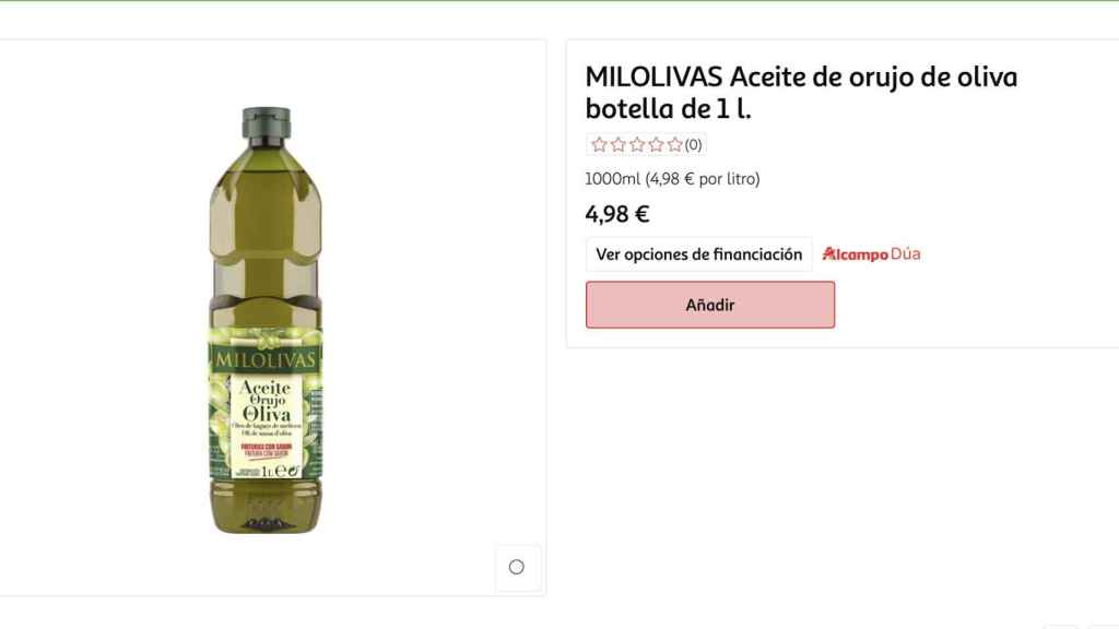 Aceite de orujo de oliva.