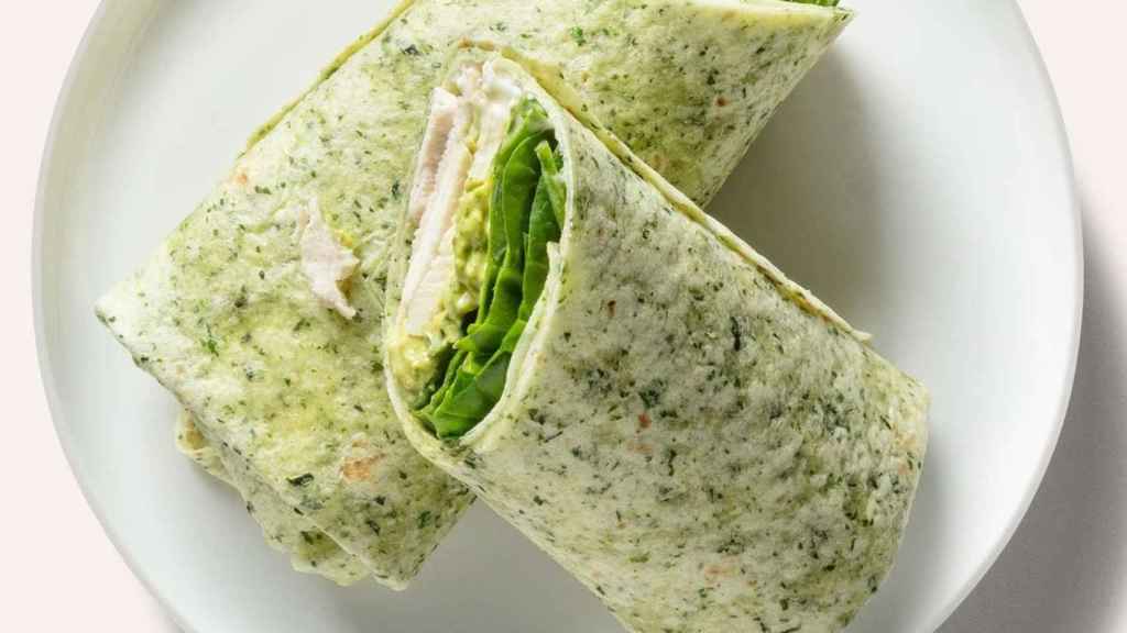 Burrito de pesto y jamón serrano.