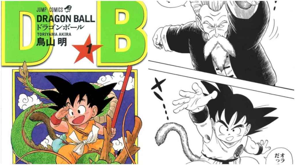 Portada y contenido del manga de Dragon Ball.