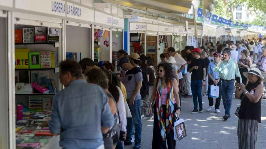 Inauguración de la Feria del Libro de Madrid, en el Parque del Retiro de la capital, el pasado viernes.