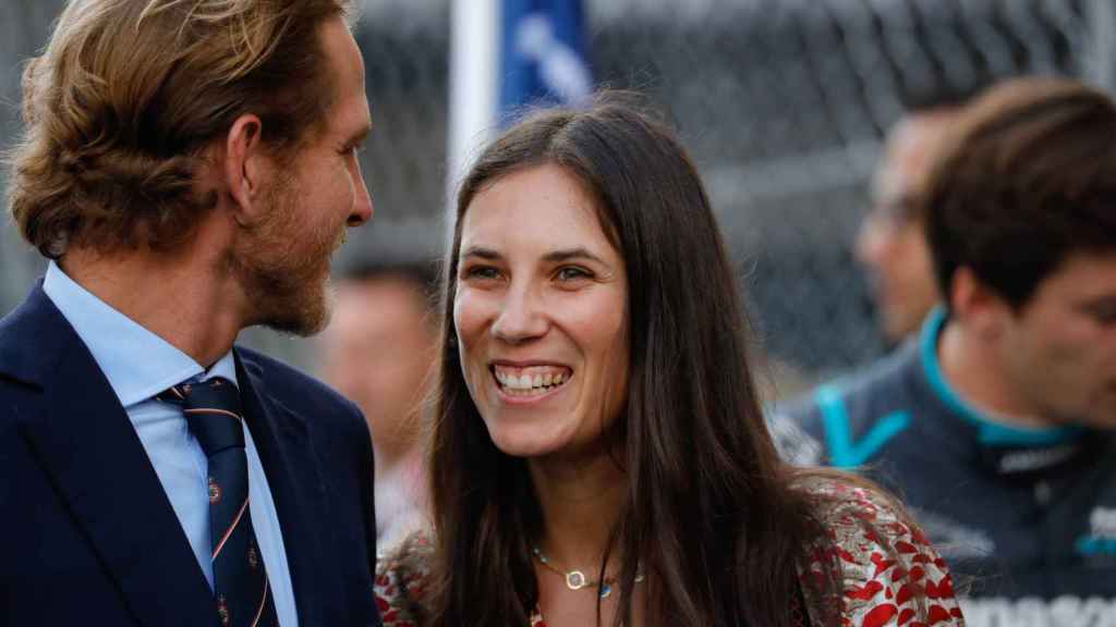 Andrea Casiraghi y Tatiana Santo Domingo en un premio de Mónaco en 2019.