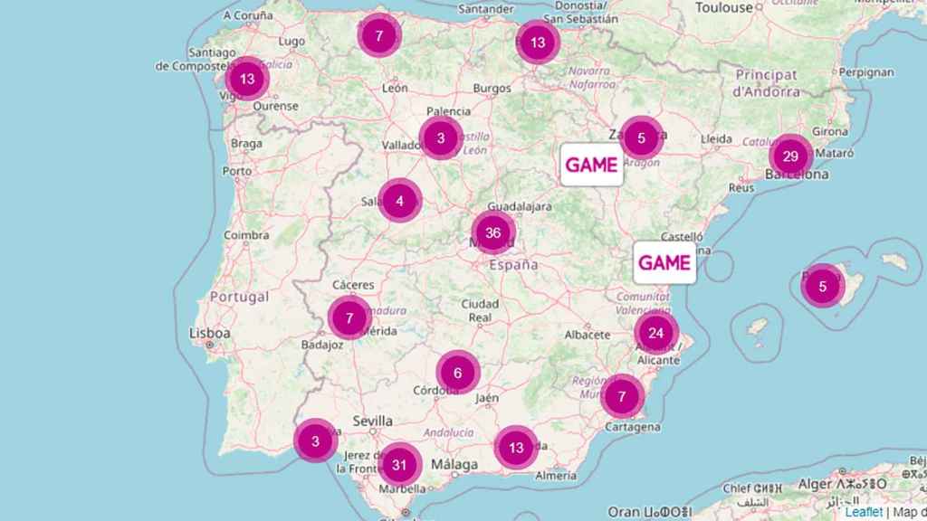 Todas las tiendas GAME en España