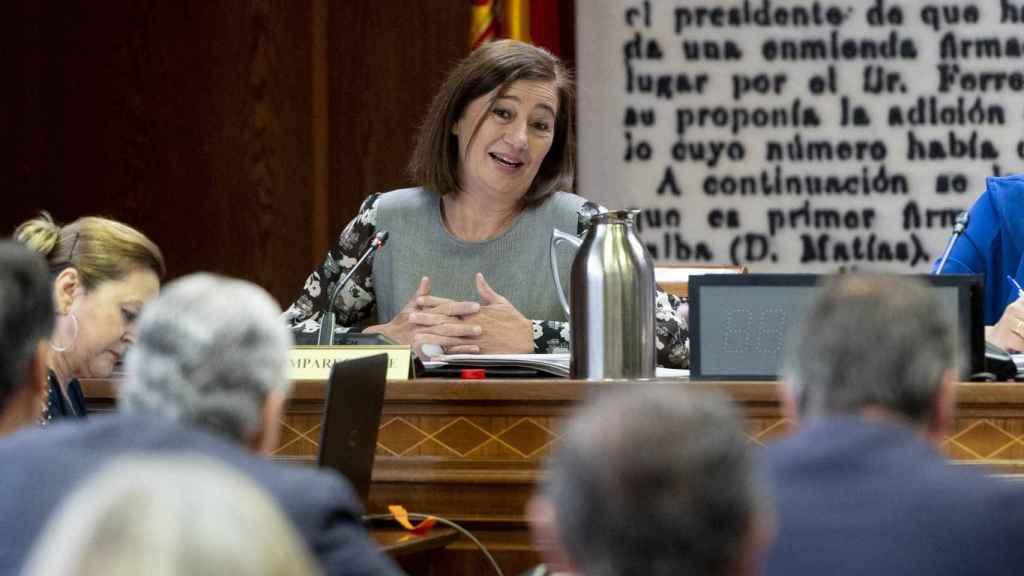 La presidenta del Congreso, Francina Armengol, este viernes en el Senado.