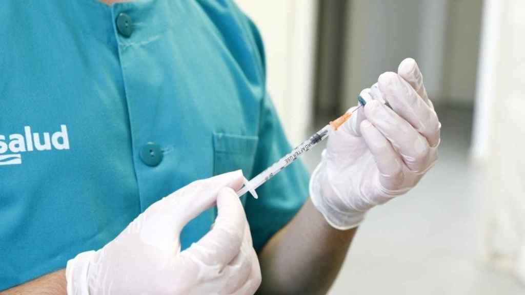 Un centro de vacunación contra la Covid-19 en Aragón.