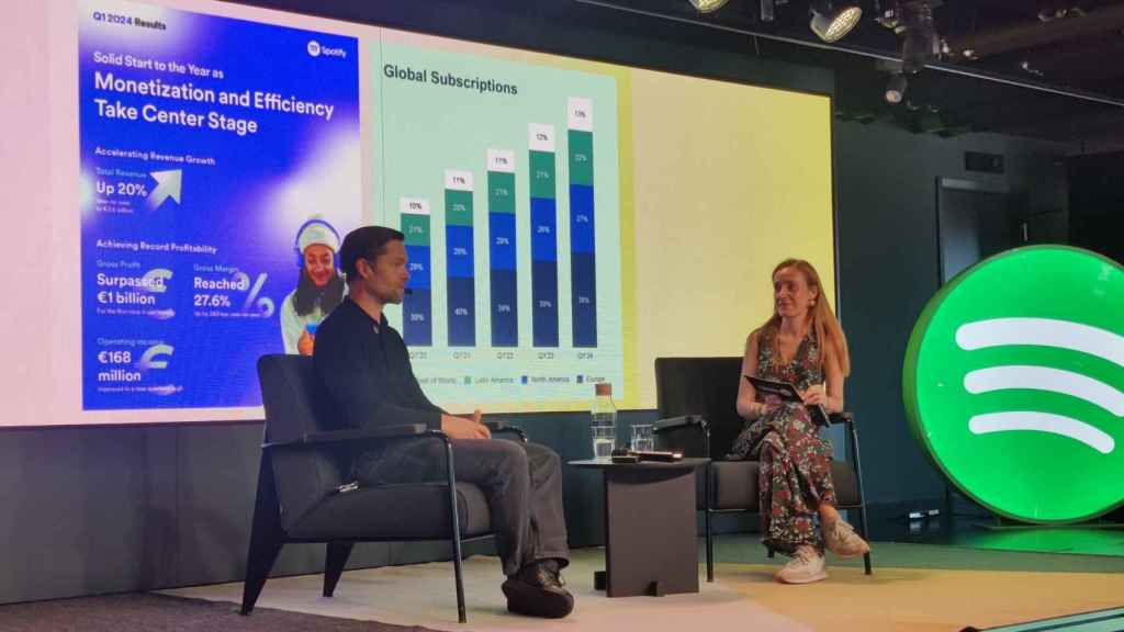 Una de las conferencias durante las jornadas Open House 2024 en la sede de Spotify