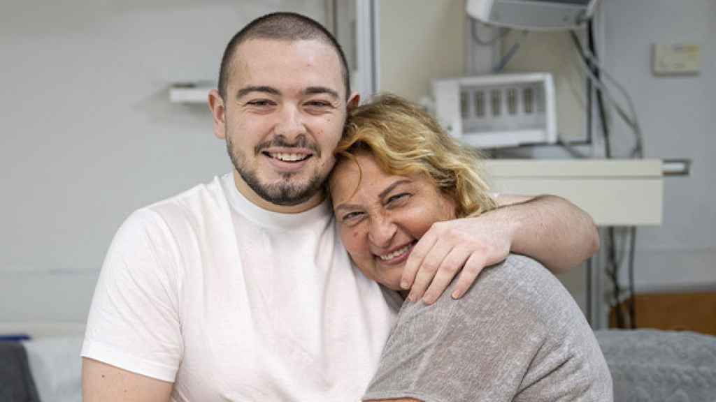 Almog Meir, tras ser liberado.