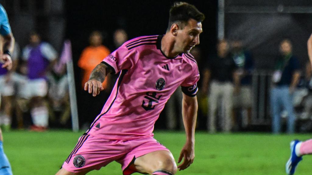 Leo Messi durante un partido con el Inter de Miami.