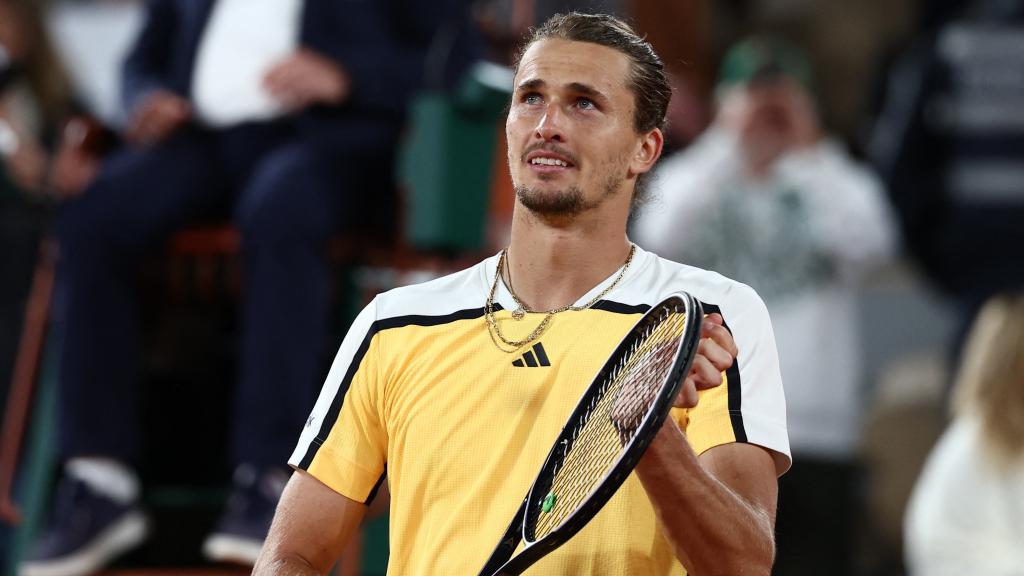 Alexander Zverev, durante un partido en Roland Garros