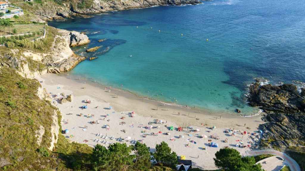 Vista aérea de la playa de Paxariñas.