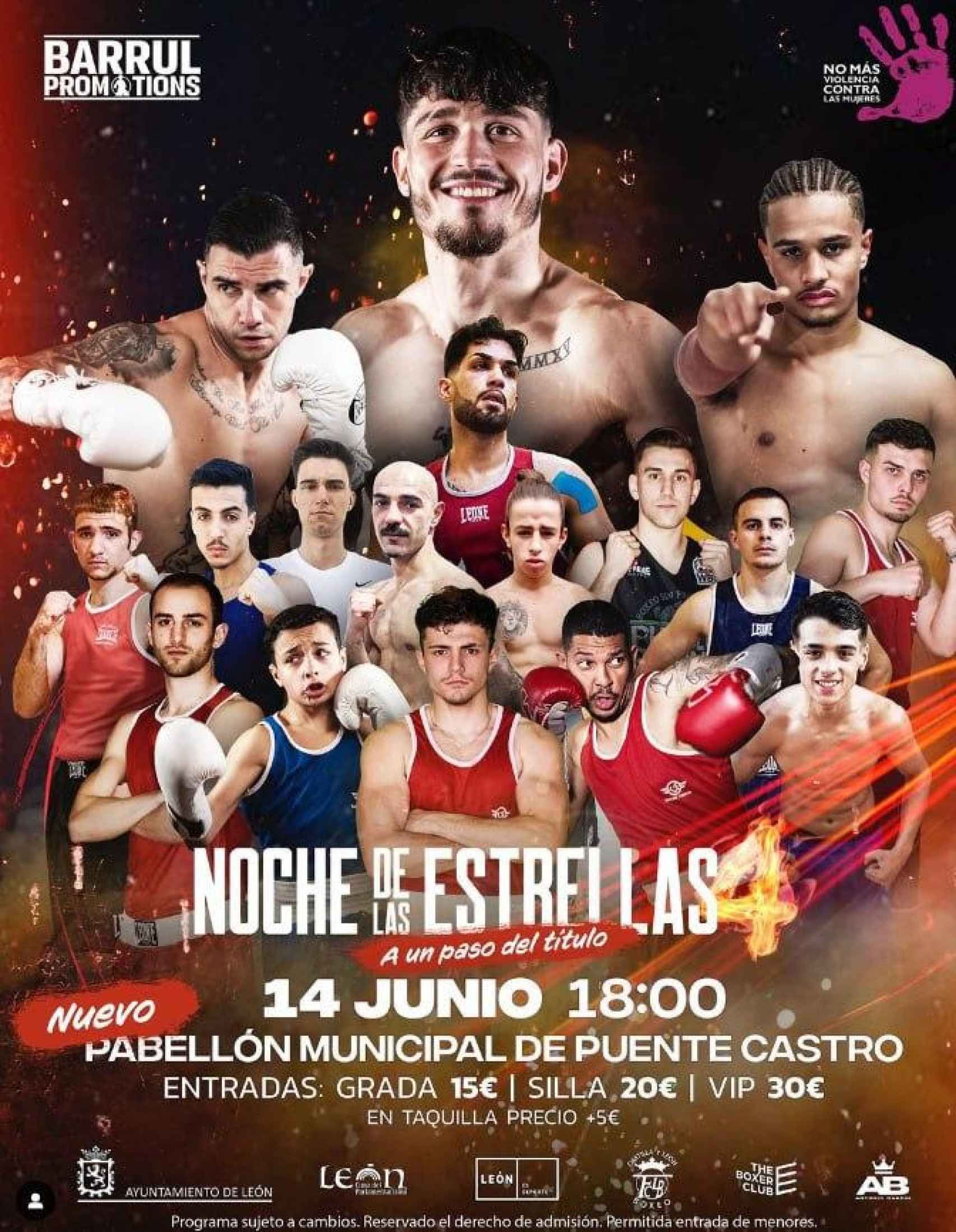 Cartel de la velada 'Noche de las estrellas 4'