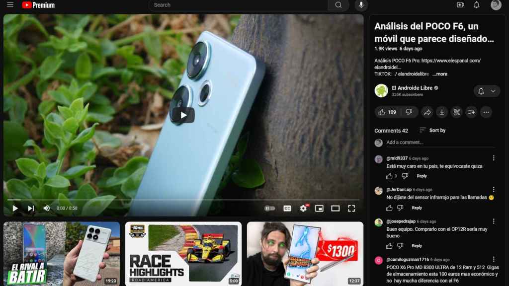 Rediseño de la página de reproducción de vídeo de YouTube