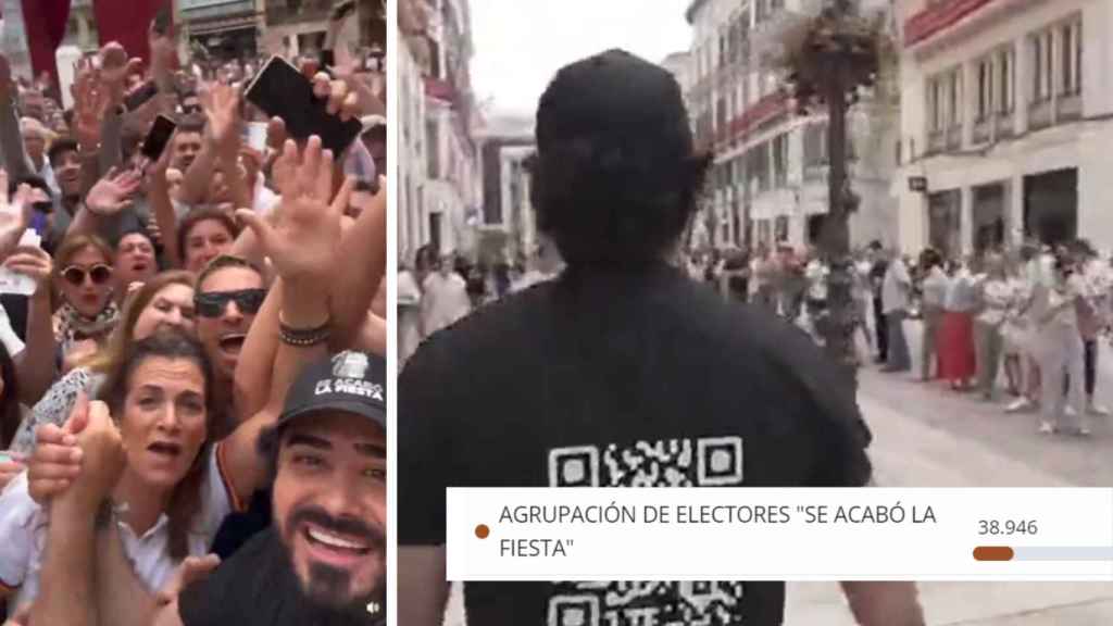 Unas imágenes de la visita de Alvise a Málaga durante la campaña y sus resultados.