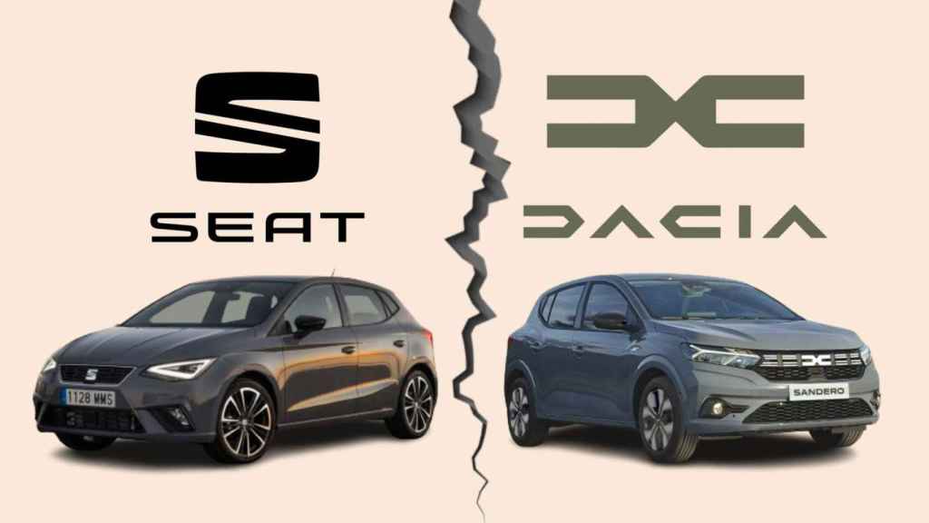 Imagen del Dacia Sandero y Seat Ibiza.
