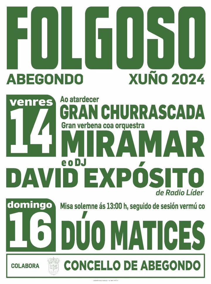 Cartel de las fiestas de 2024 de Folgoso