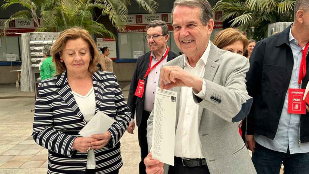 Abel Caballero, durante la votación de este domingo.