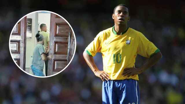 Robinho, durante un partido con la selección de Brasil