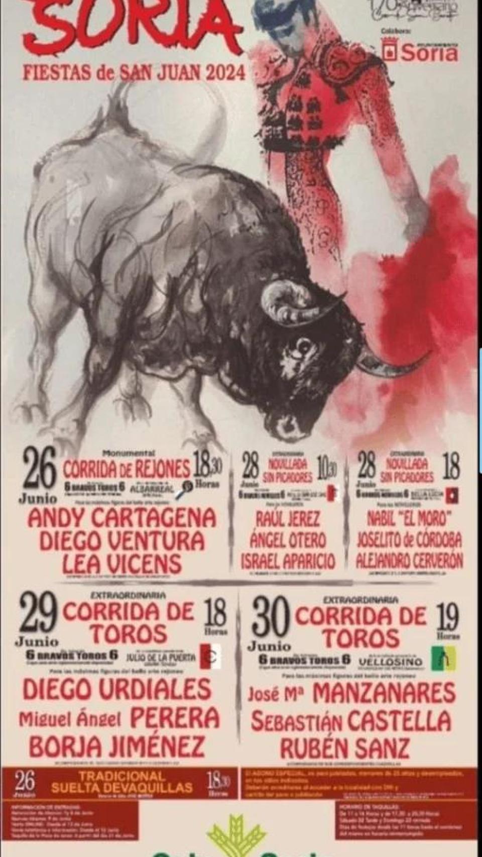 Cartel toros de Soria