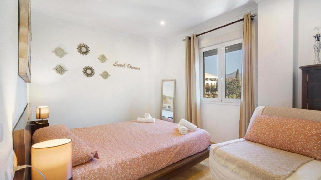 Una de las habitaciones de Villa Viruta.