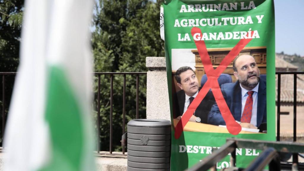 Protesta de agricultores en Toledo. Foto: Javier Longobardo.