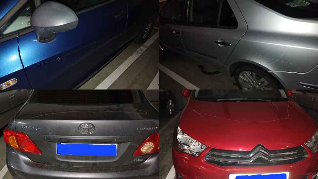 Diferentes daños en los coches