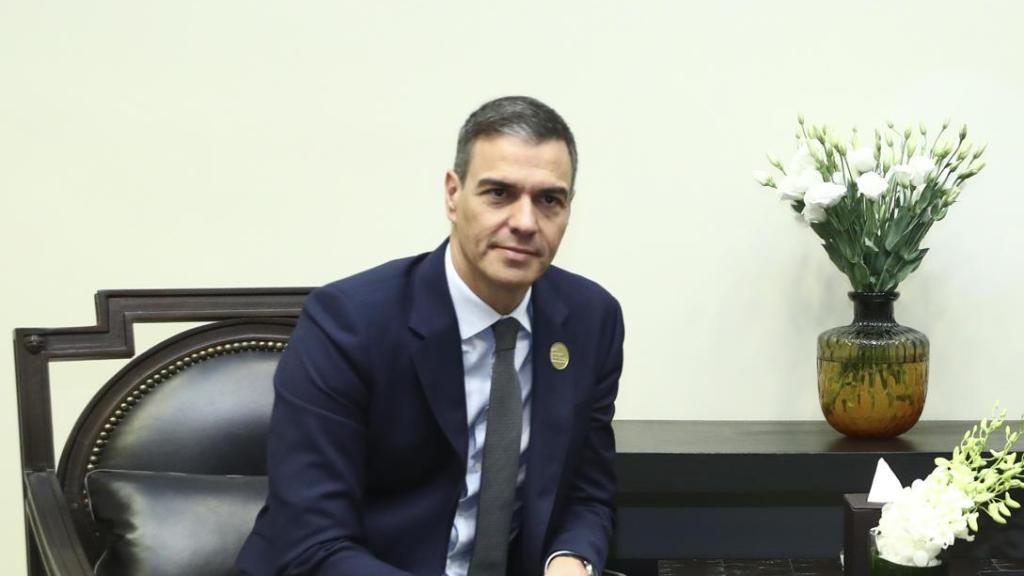 Pedro Sánchez este martes con el secretario general de la ONU, António Guterres, en Jordania.