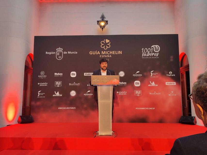 Miguel Pereda durante la rueda de prensa de este miércoles en el Real Casino de Murcia.