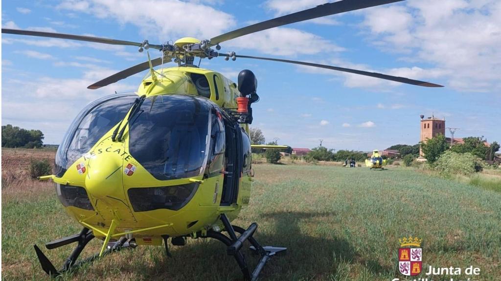 Imagen del helicóptero de rescate de la Junta de Castilla y León