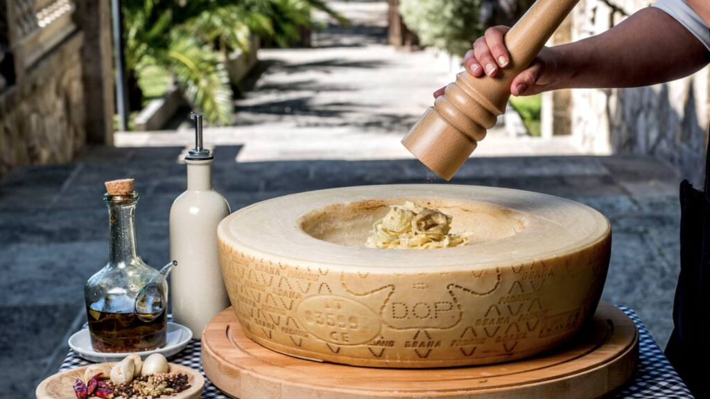 Tagliatelle alla Ruota del Restaurante Piacere.