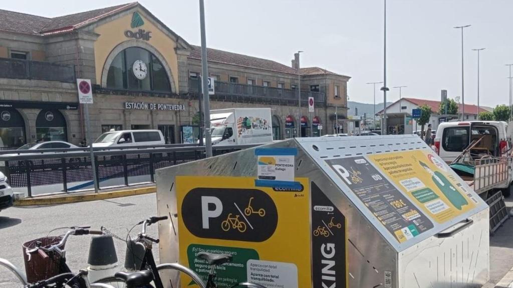 Aparcamiento nuevo en la estación de Pontevedra.