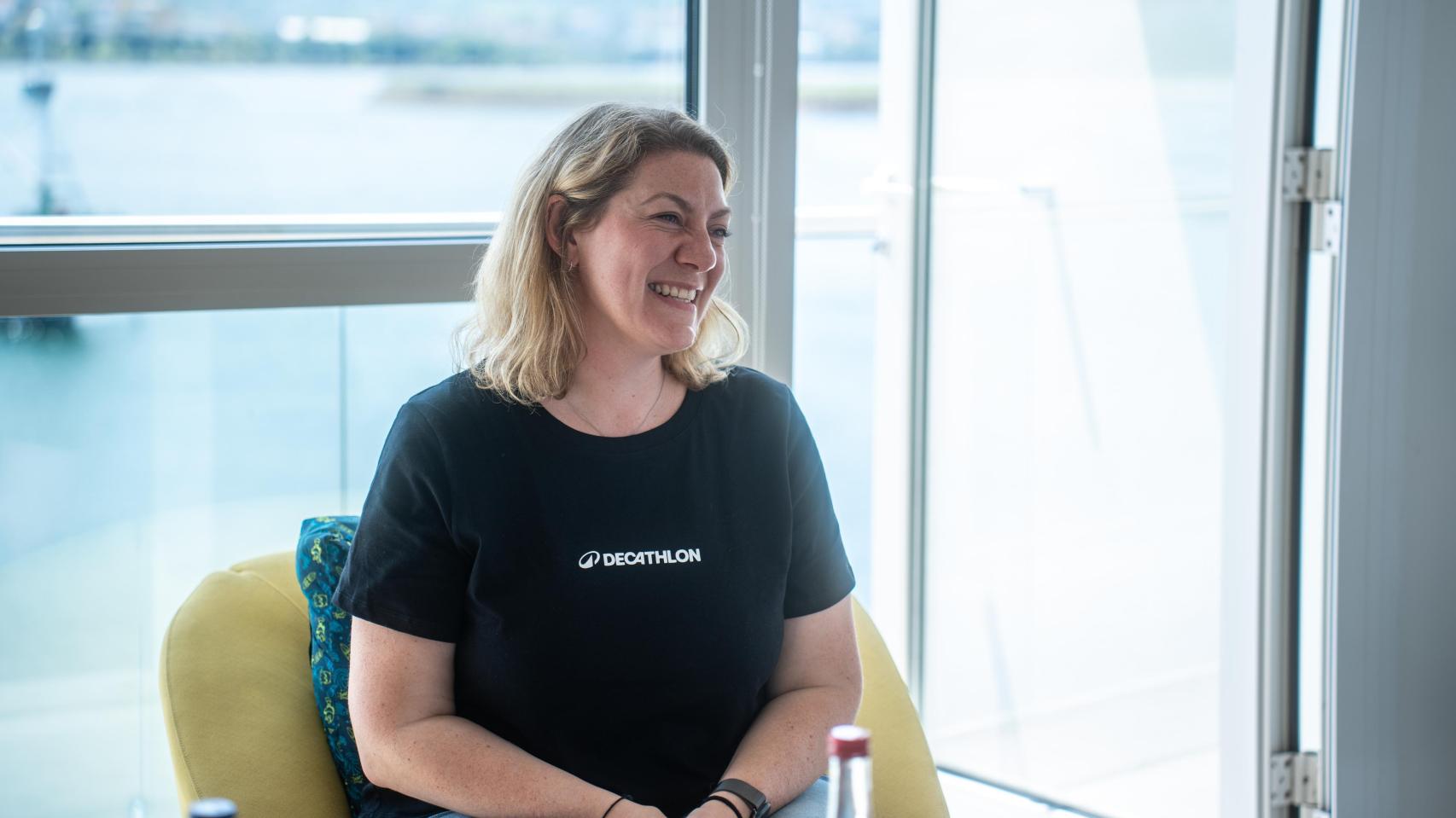 Anna Turrel en un momento durante la entrevista.