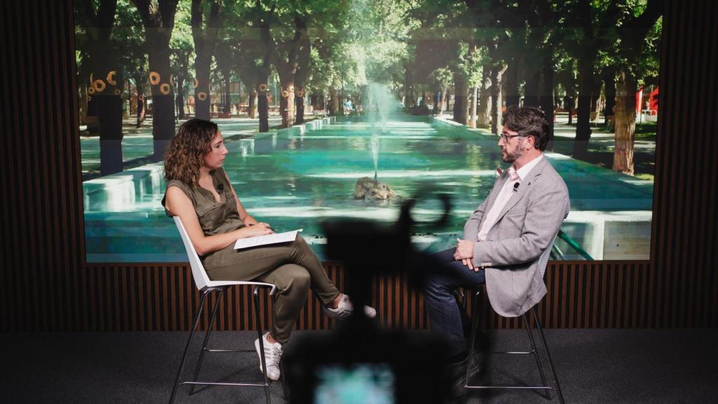 Salomón Aguado durante su entrevista en las oficinas de EL ESPAÑOL.