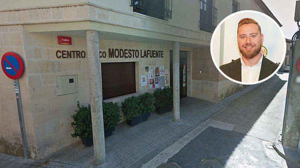 David de la Viuda, alcalde de Mayorga y el Centro Cívico Modesto Lafuente